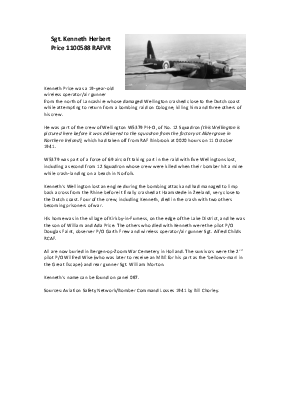 A preview of a PDF biography for Price, Kenneth Herbert